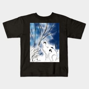 Beautiful Borzoi in Snow Kids T-Shirt